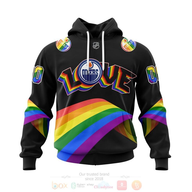 TOP NHL Edmonton Oilers Love LGBT Pride Personalized Custom 3D T-Shirt, Hoodie 15