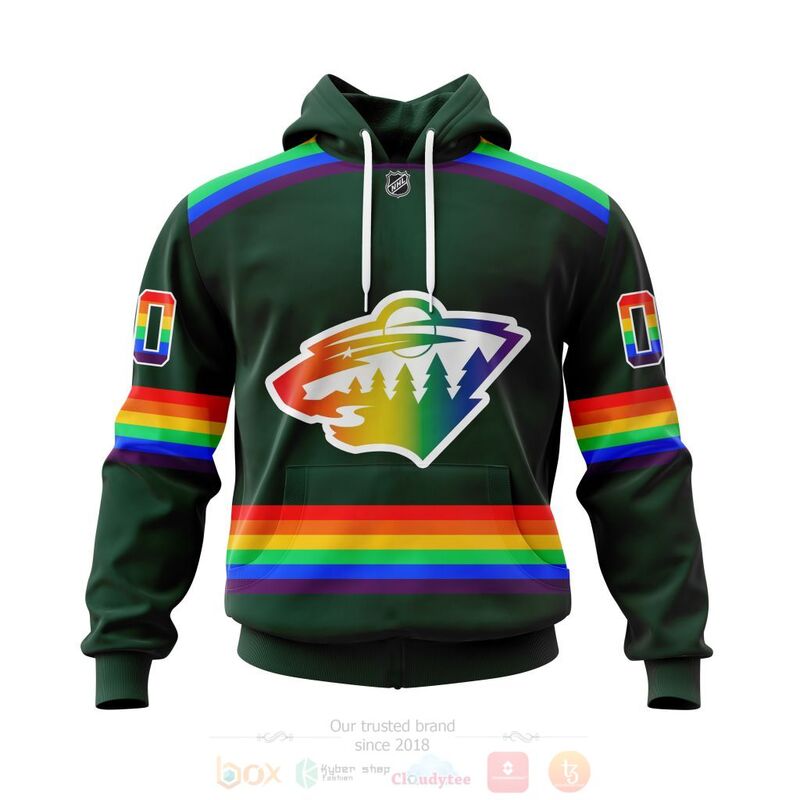 TOP NHL Minnesota Wild LGBT Pride Green Personalized Custom 3D T-Shirt, Hoodie 15