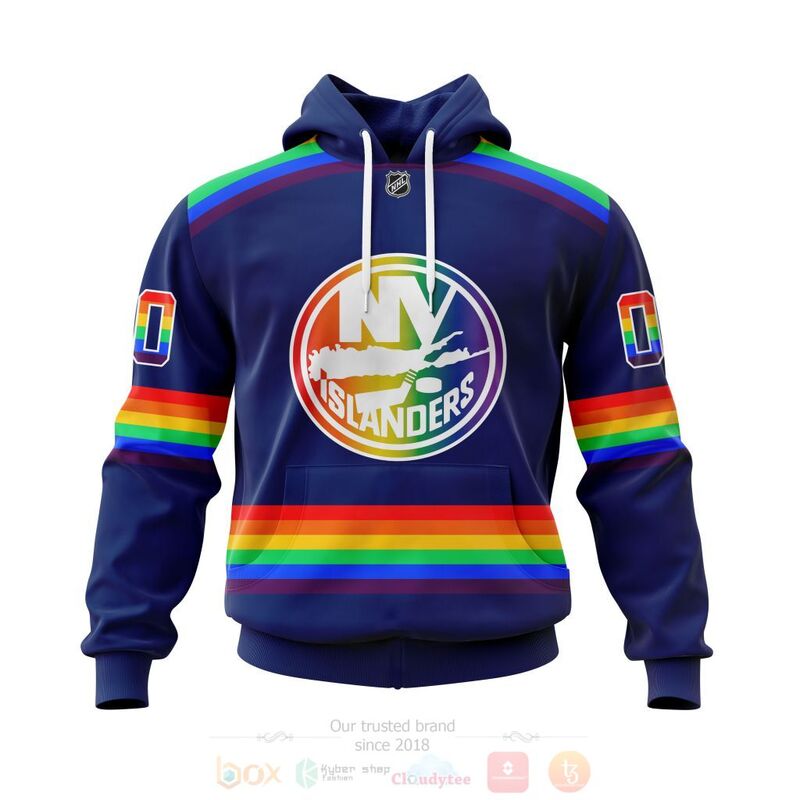 TOP NHL New York Islanders LGBT Pride Navy Color Personalized Custom 3D T-Shirt, Hoodie 15