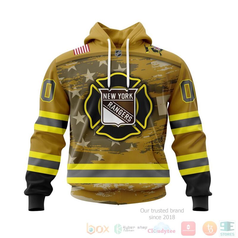 TOP NHL New York Rangers Honnor Firefighter Yellow All Over Print Custom 3D Hoodie, Shirt 11