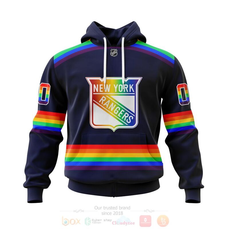 TOP NHL New York Rangers LGBT Pride Navy Color Personalized Custom 3D T-Shirt, Hoodie 15