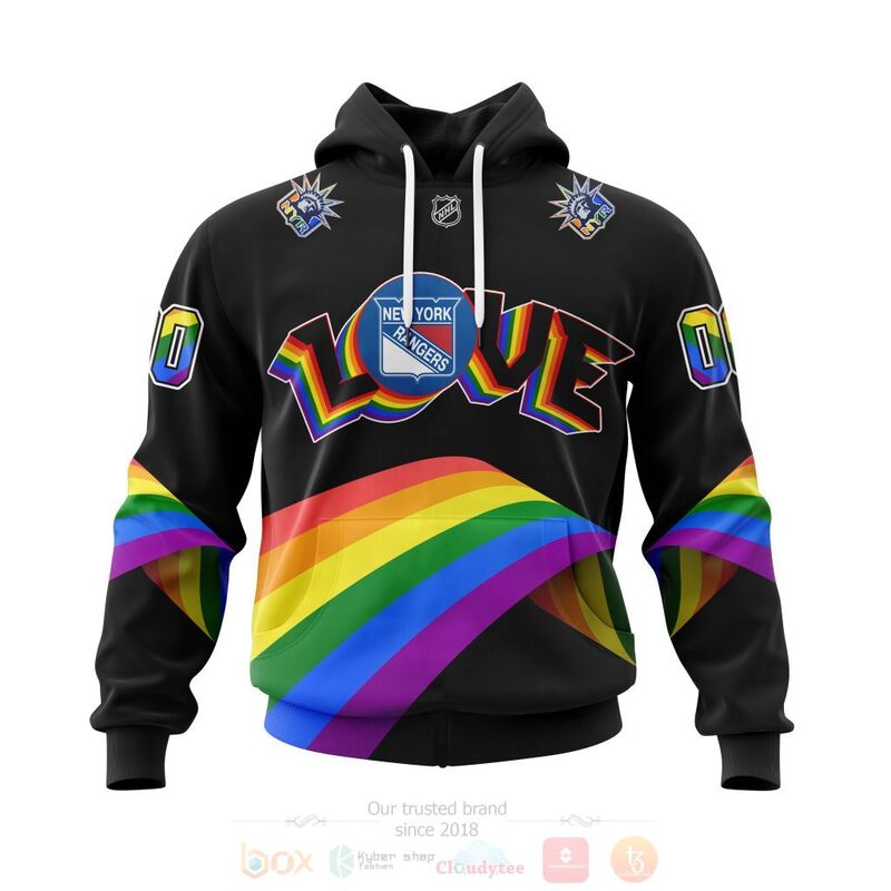 TOP NHL New York Rangers Love LGBT Pride Personalized Custom 3D T-Shirt, Hoodie 14