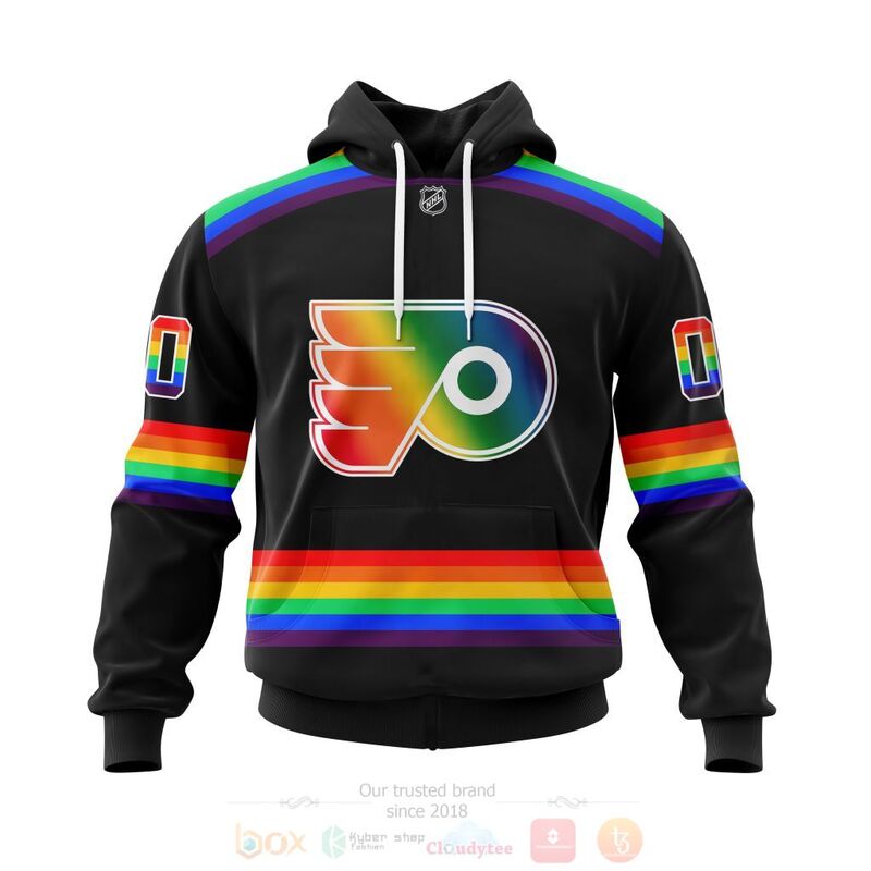 TOP NHL Philadelphia Flyers LGBT Pride Black Personalized Custom 3D T-Shirt, Hoodie 15