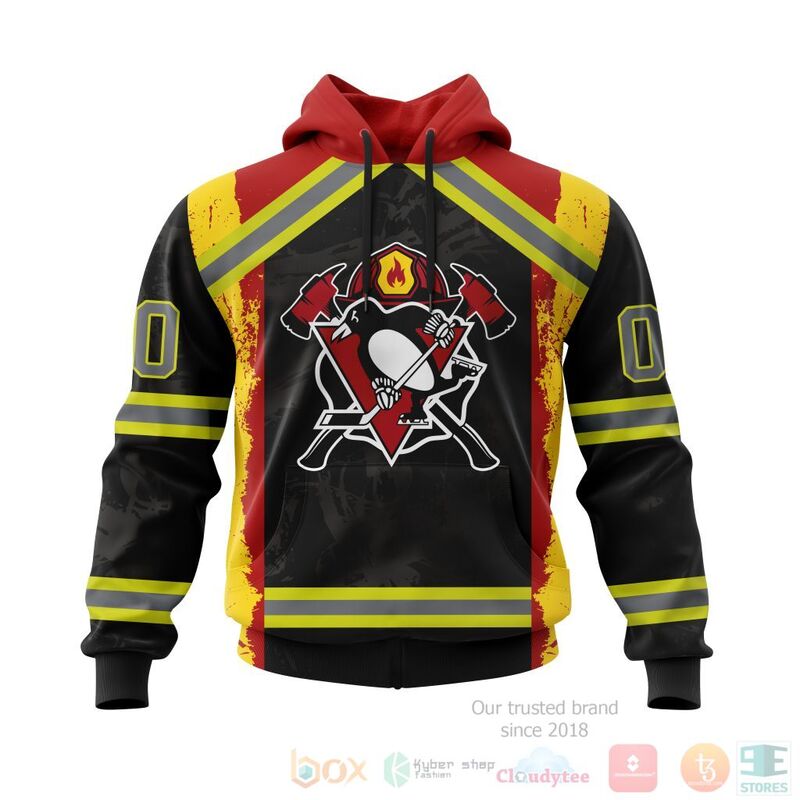 TOP NHL Pittsburgh Penguins Honnor Firefighter Black All Over Print Custom 3D Hoodie, Shirt 16