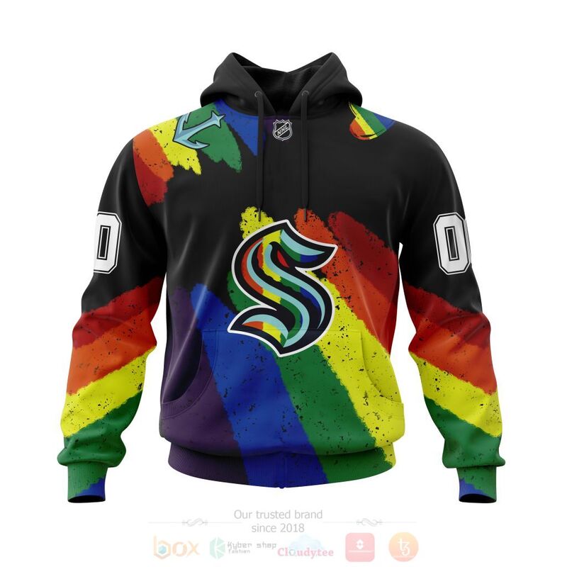 TOP NHL Seattle Kraken LGBT Pride Personalized Custom 3D T-Shirt, Hoodie 14