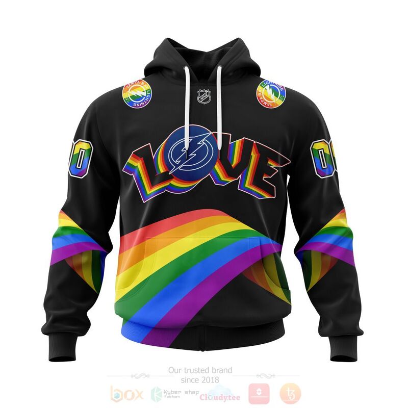 TOP NHL Tampa Bay Lightning Love LGBT Pride Personalized Custom 3D T-Shirt, Hoodie 15