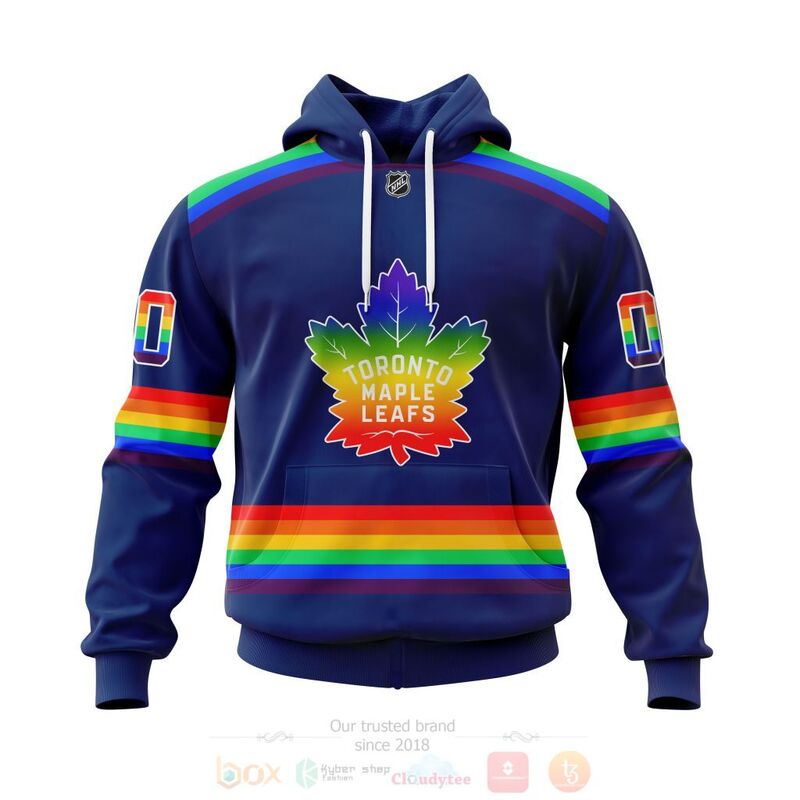 TOP NHL Toronto Maple Leafs LGBT Pride Blue Personalized Custom 3D T-Shirt, Hoodie 15