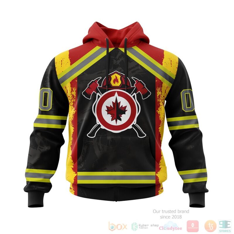 TOP NHL Winnipeg Jets Honnor Firefighter Black All Over Print Custom 3D Hoodie, Shirt 14