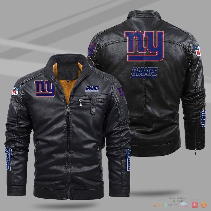 BEST BEST York Giants NFL Fleece Trend Leather jacket 9