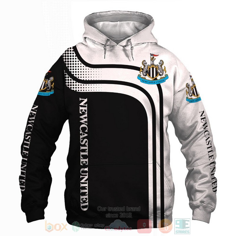 BEST Newcastle United black white All Over Print 3D shirt, hoodie 49