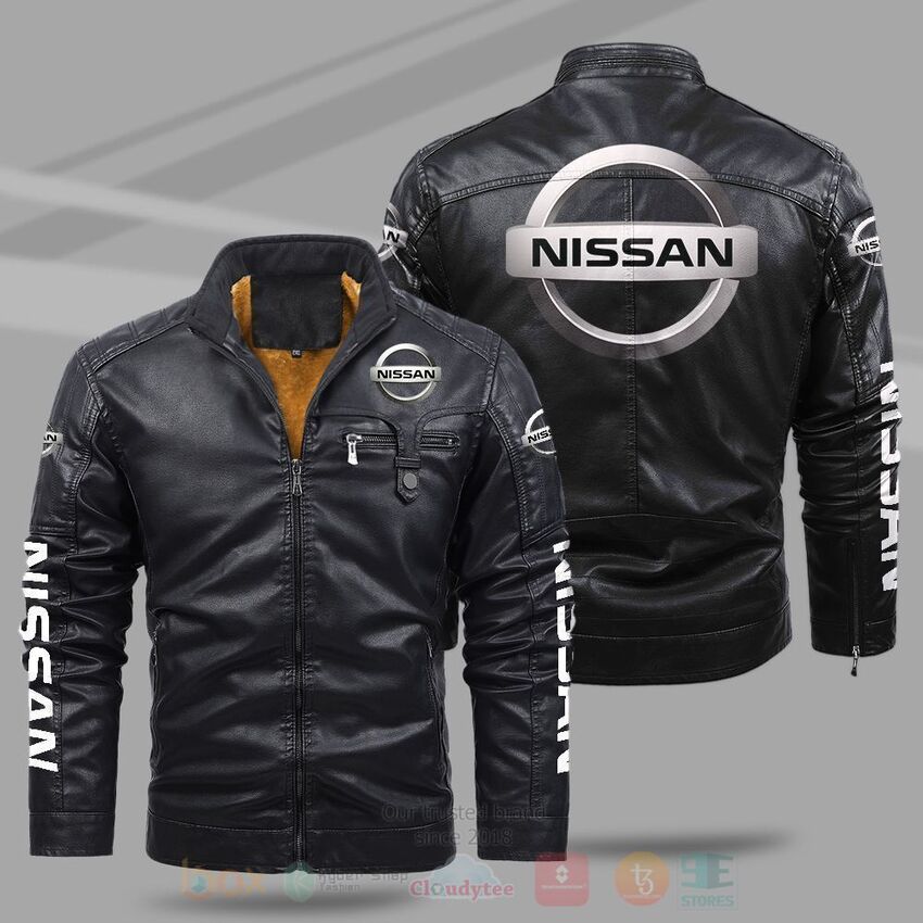 TOP Nissan Fleece 2D Leather Pu Jacket 8