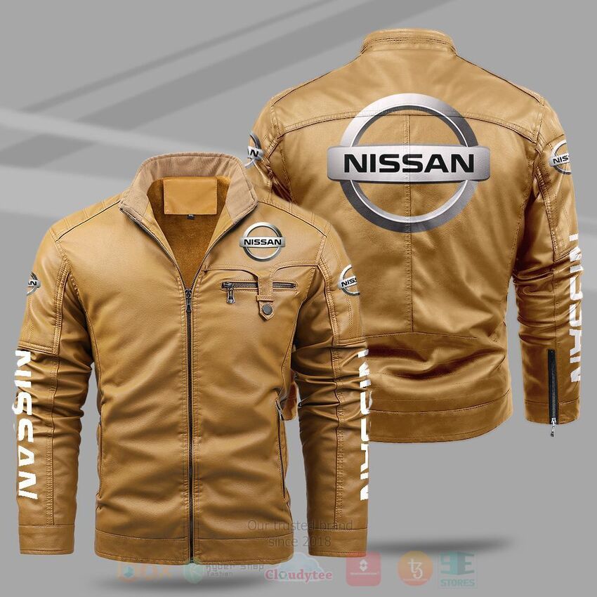 Alternative view of TOP Nissan Fleece 2D Leather Pu Jacket