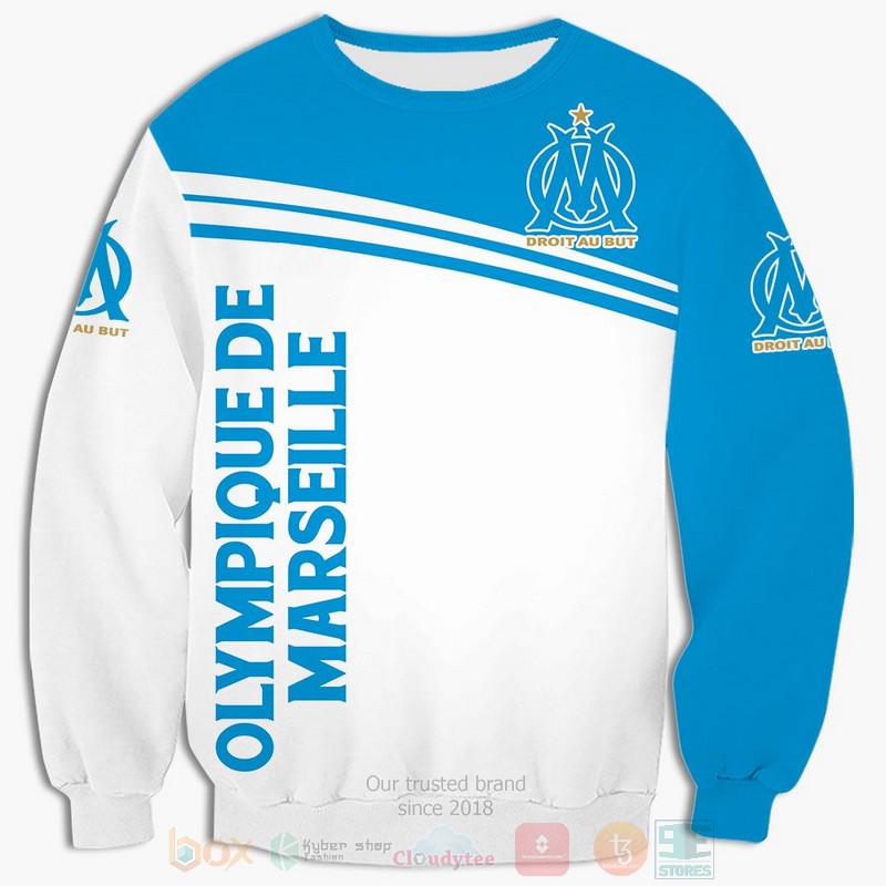 BEST Olympique de Marseille white blue All Over Print 3D shirt, hoodie 4 BEST Olympique de Marseille white blue All Over Print 3D shirt, hoodie - Image 4