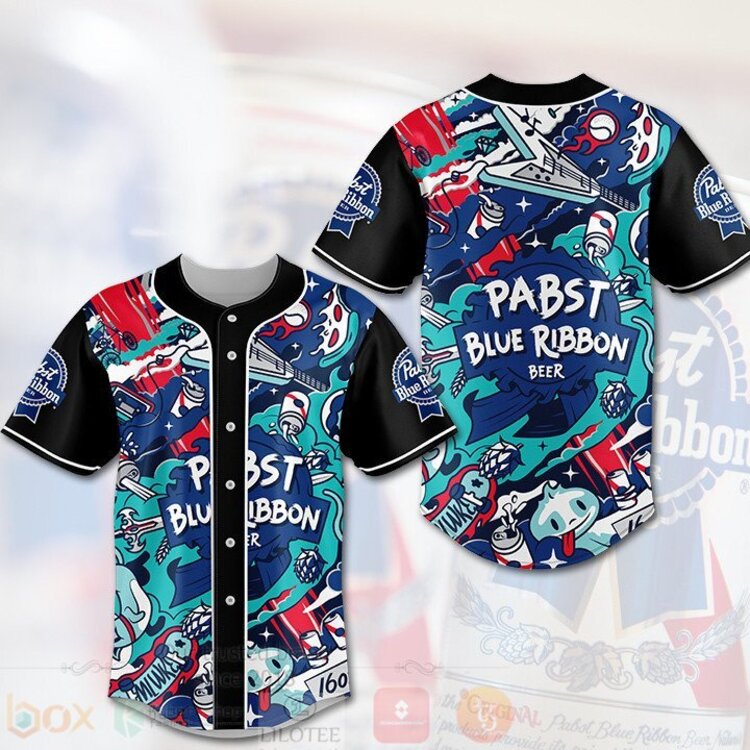 TOP Pabst Blue Ribbon Beer AOP Baseball Jersey 3
