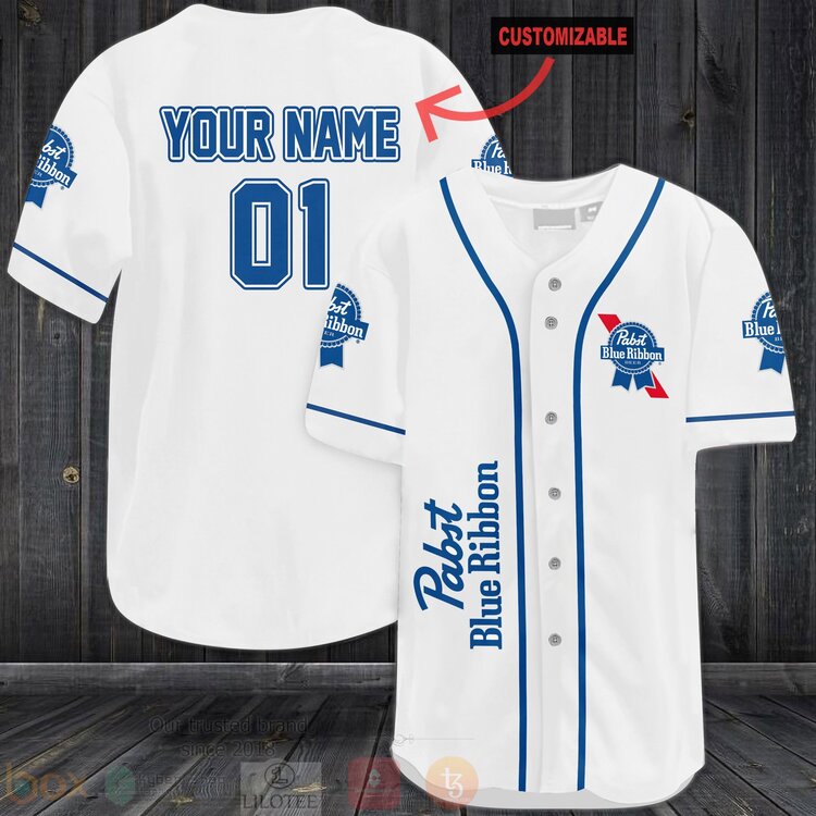 TOP Pabst Blue Ribbon Personalized AOP Baseball Jersey 2