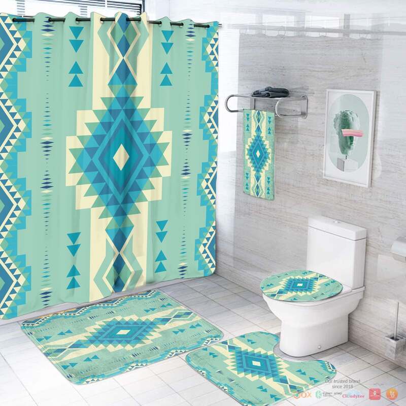 NEW Pattern Ethnic Native Native American Shower Curtain Set 2