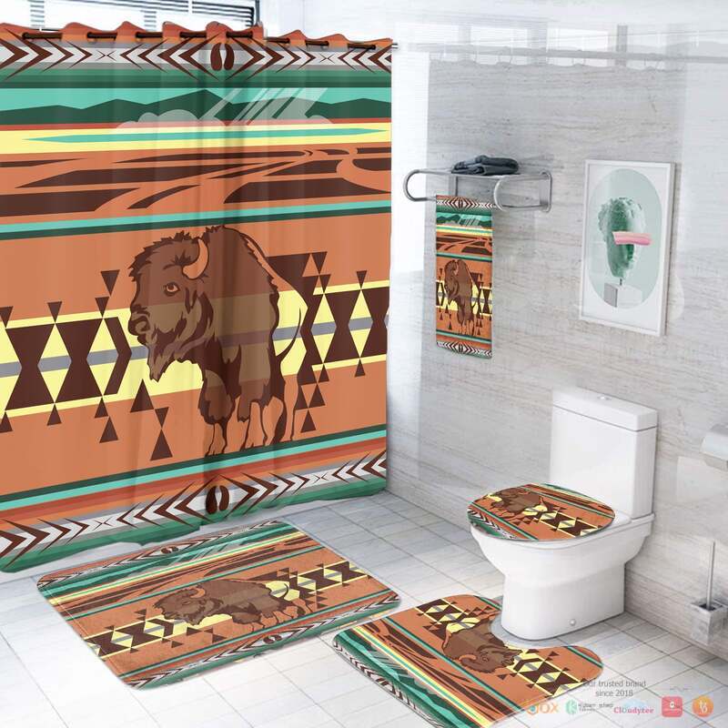 NEW Pattern Native American Shower Curtain Set 3