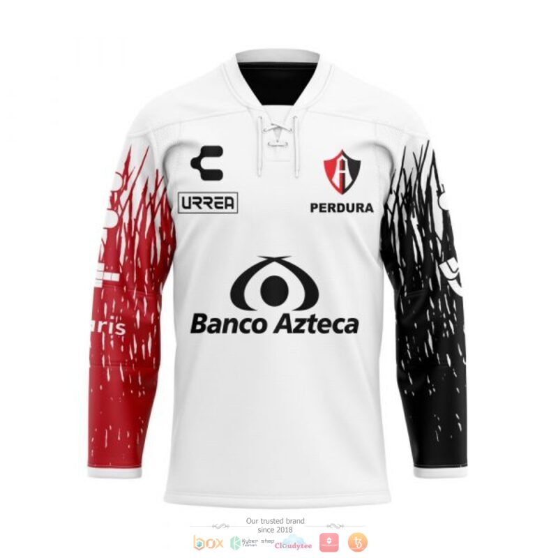 HOT Personalized Liga MX Atlas Club Banco Azteca white Personalized hockey jersey 4