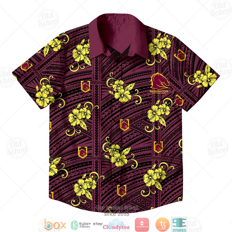 Alternative view of BEST NRL Brisbane Broncos Custom Hawaiian shirt
