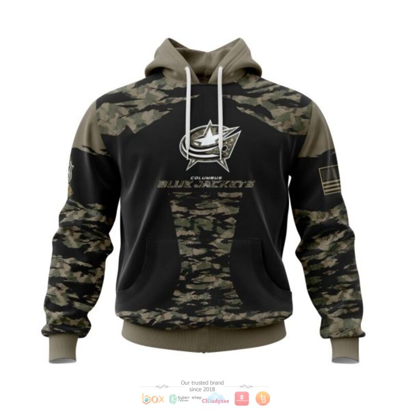 BEST Personalized Columbus Blue Jackets green camo custom all over print 3D shirt, hoodie 19