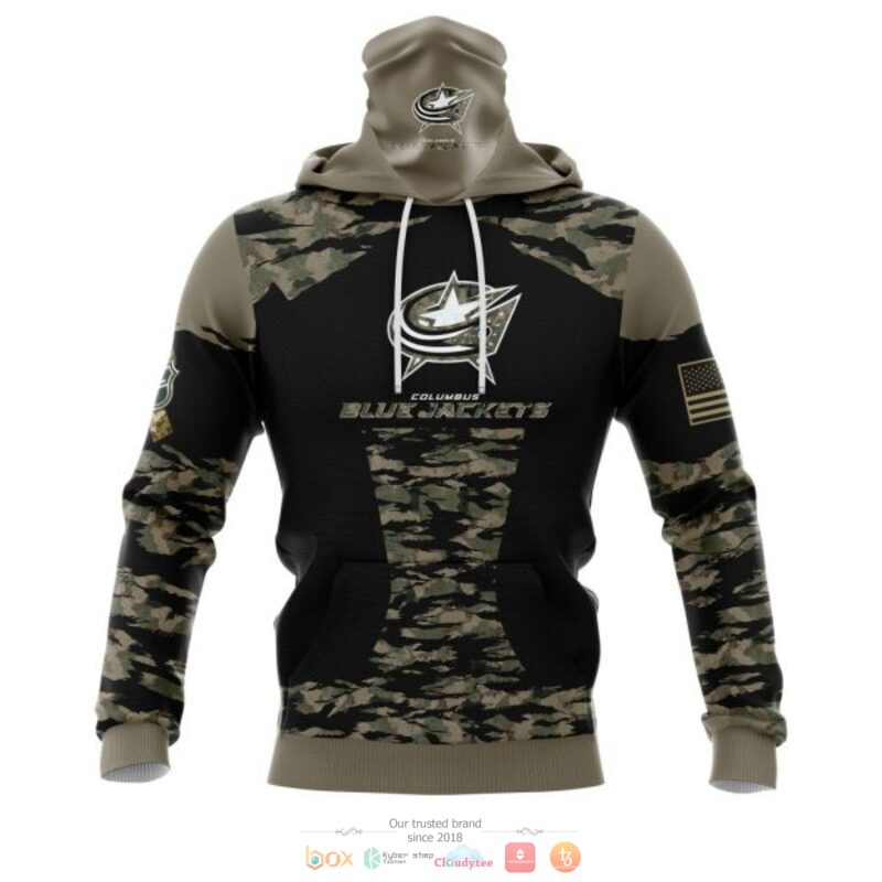 BEST Personalized Columbus Blue Jackets green camo custom all over print 3D shirt, hoodie - Image 4