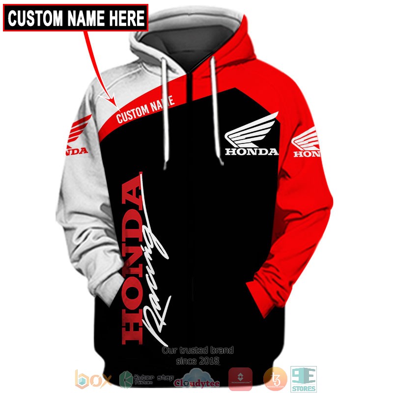 HOT Honda Motor Racing Custom name full printed shirt, hoodie 3