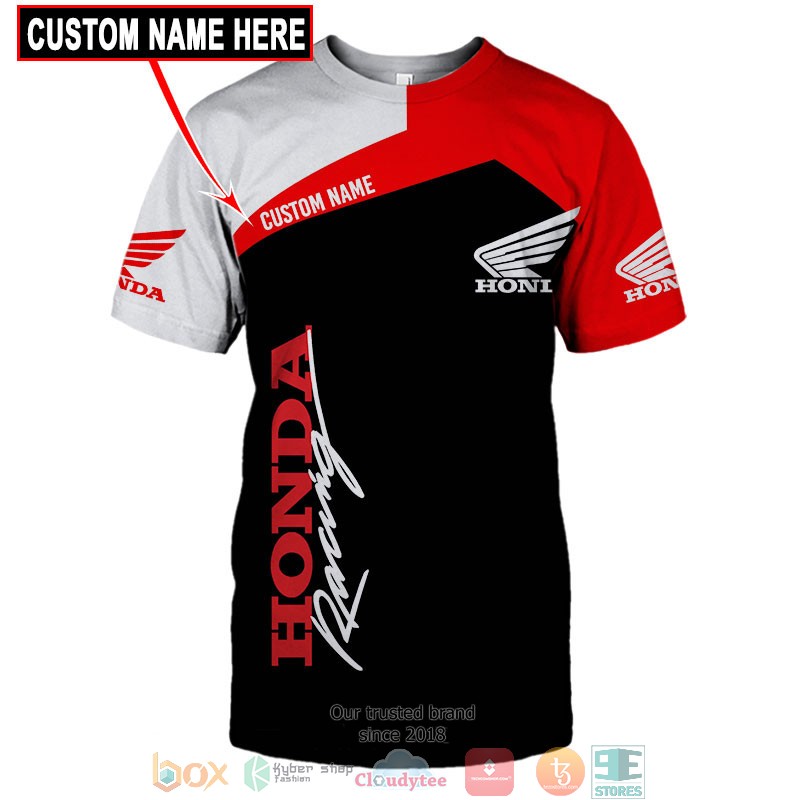 HOT Honda Motor Racing Custom name full printed shirt, hoodie 10