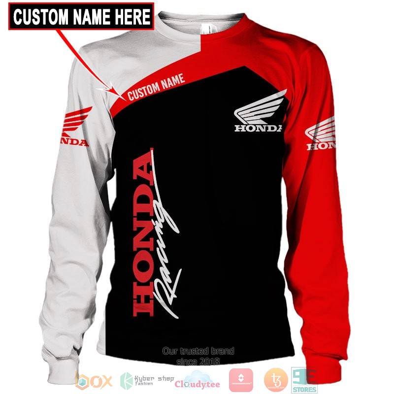 HOT Honda Motor Racing Custom name full printed shirt, hoodie 16