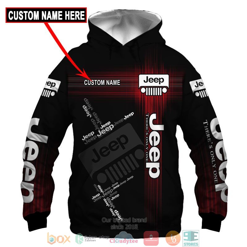 HOT Jeep Red Custom name full printed shirt, hoodie 1