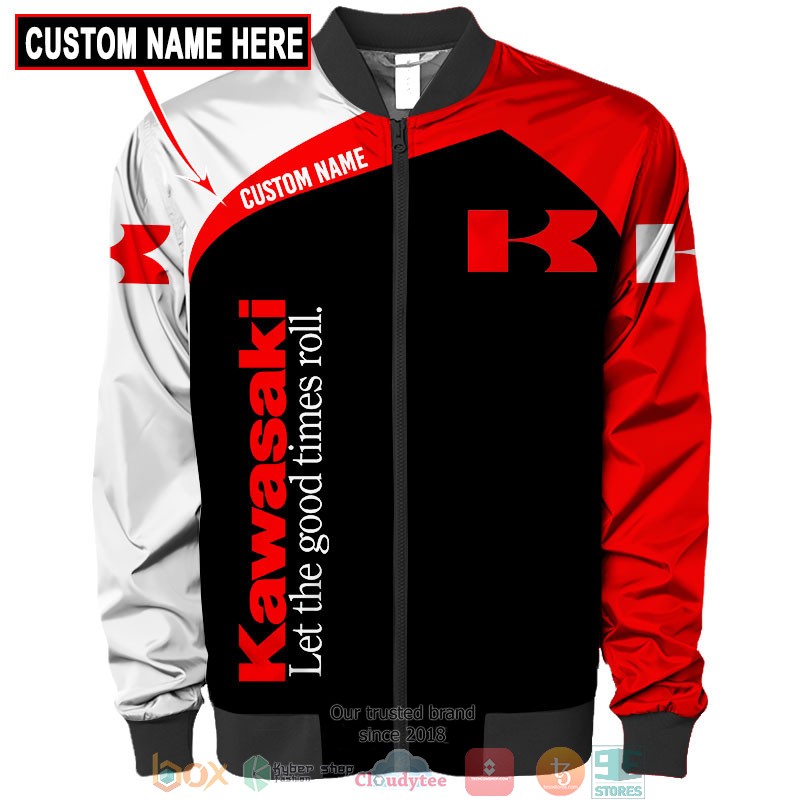 HOT Kawasaki Let's the good time roll Custom name full printed shirt, hoodie 6