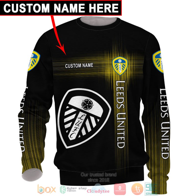 HOT Leeds United Custom name full printed shirt, hoodie 4