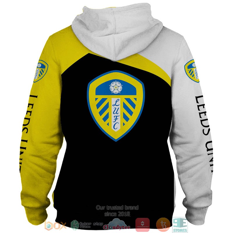 HOT Leeds United Yellow Custom name full printed shirt, hoodie 2