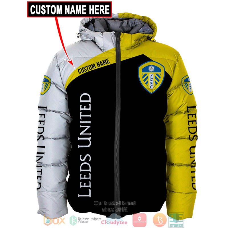 HOT Leeds United Yellow Custom name full printed shirt, hoodie 7