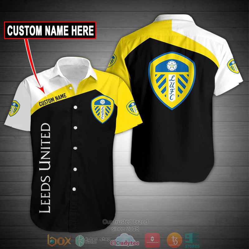 HOT Leeds United Yellow Custom name full printed shirt, hoodie 8