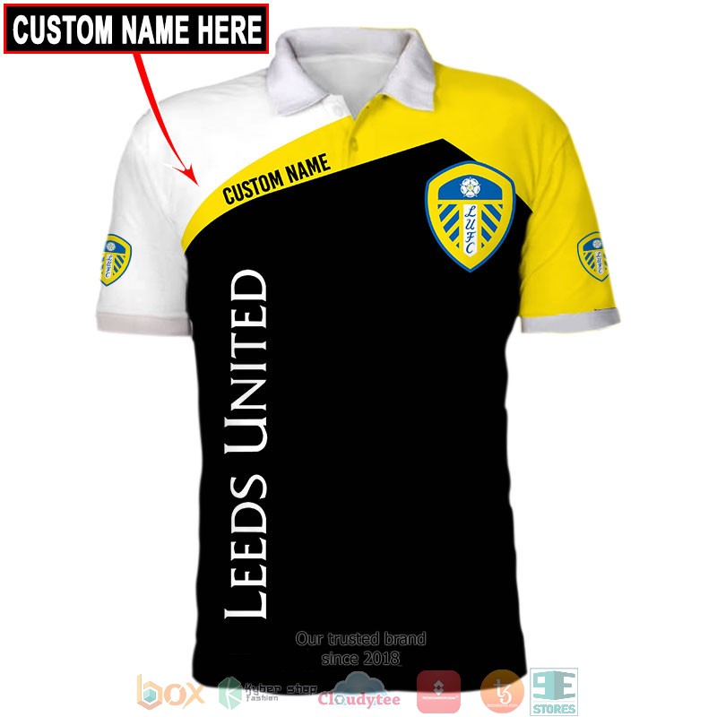 HOT Leeds United Yellow Custom name full printed shirt, hoodie 9