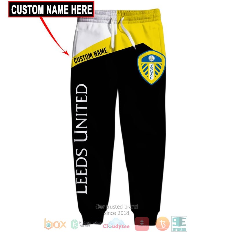 HOT Leeds United Yellow Custom name full printed shirt, hoodie 17