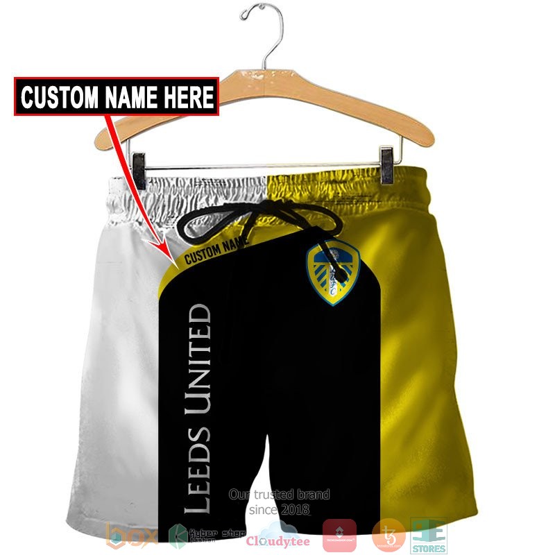 HOT Leeds United Yellow Custom name full printed shirt, hoodie 24