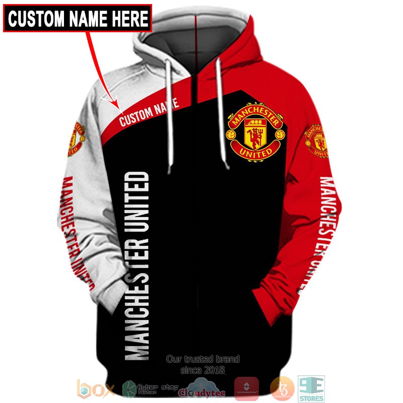HOT Manchester United Custom name full printed shirt, hoodie 3