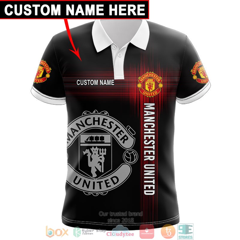 HOT Manchester United Black Custom name full printed shirt, hoodie 32