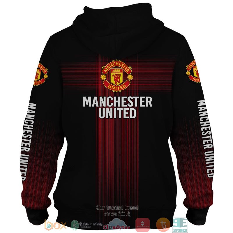HOT Manchester United Black Custom name full printed shirt, hoodie 14