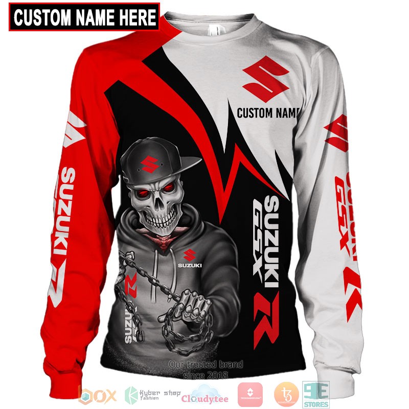 HOT Suzuki Skull GSXR Z Custom name full printed shirt, hoodie 4