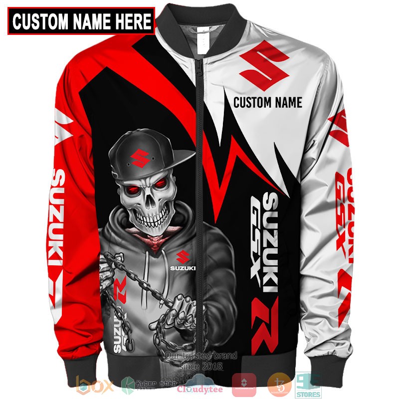 HOT Suzuki Skull GSXR Z Custom name full printed shirt, hoodie 6