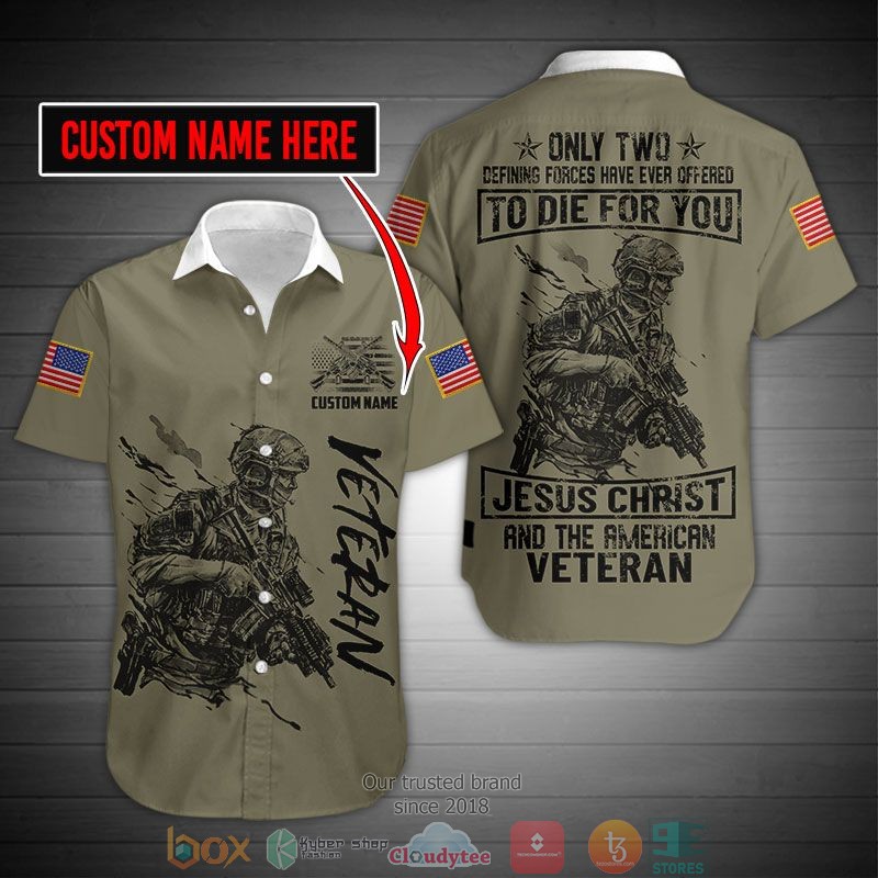 HOT Veteran American flag Custom name full printed shirt, hoodie 8