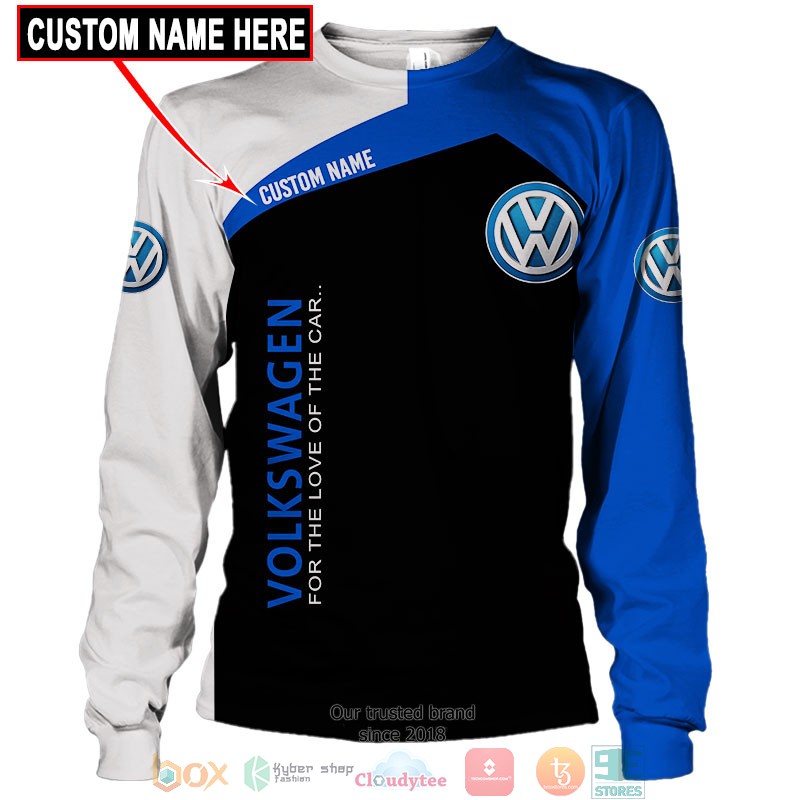 HOT Volkswagen For the love of the car Custom name full printed shirt, hoodie 4