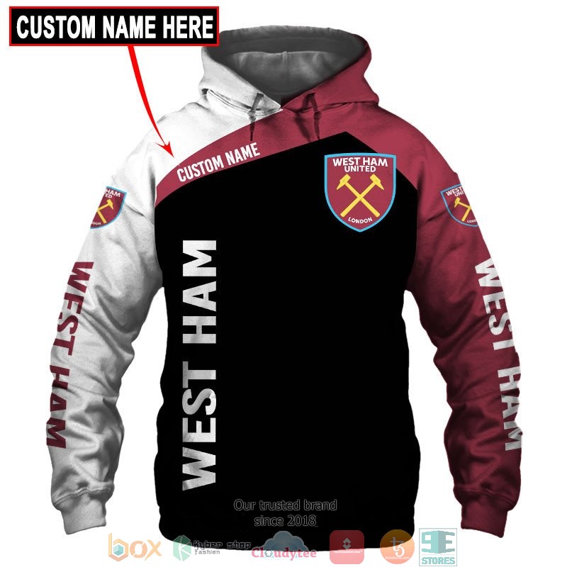 HOT West Ham Custom name full printed shirt, hoodie 50