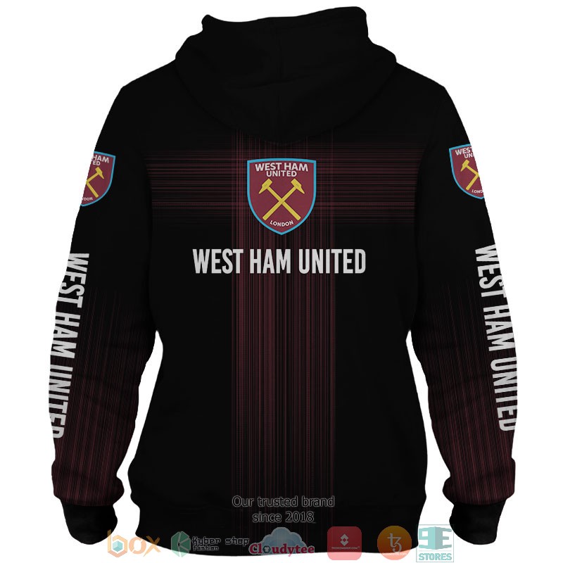 HOT West Ham Black Custom name full printed shirt, hoodie 2