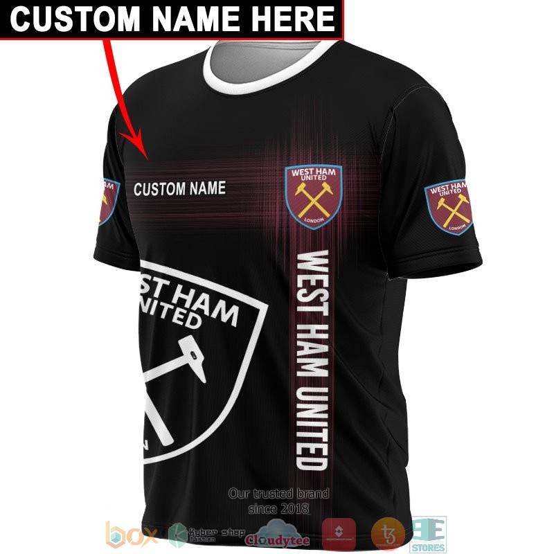 HOT West Ham Black Custom name full printed shirt, hoodie 22
