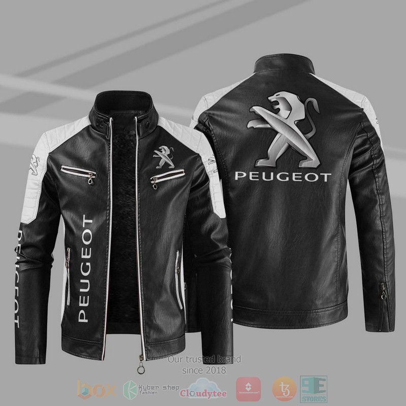 BEST Peugeot Block PU Leather Jacket 11
