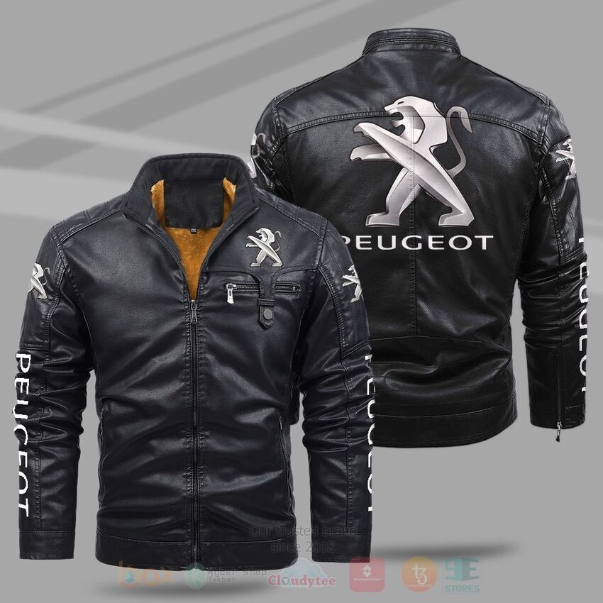 TOP Peugeot Fleece 2D Leather Pu Jacket 8