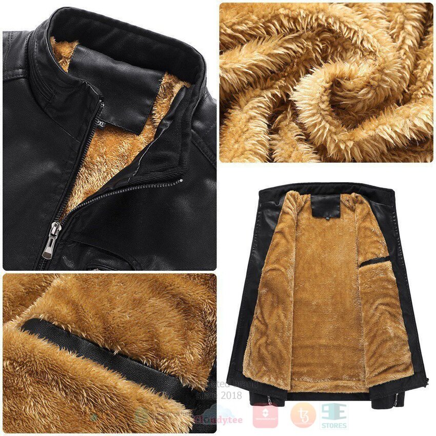 TOP Peugeot Fleece 2D Leather Pu Jacket 3 TOP Peugeot Fleece 2D Leather Pu Jacket - Image 3